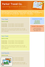 Email Event Invitations: Activities Calendar