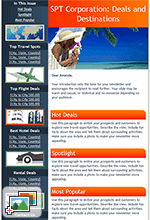 Travel and Tourism Templates: Newsletter Beach