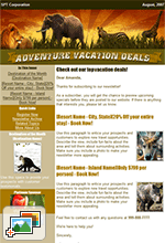 Travel and Tourism Templates: Specials Adventure