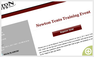 Your Event Homepage - Constant Contact Example