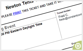 Online Event Ticketing, Tracking and Reporting - Constant Contact Example