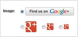 Find me on Google+ button