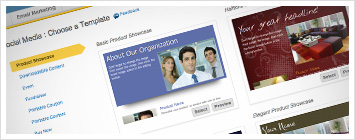 Choose social media marketing template