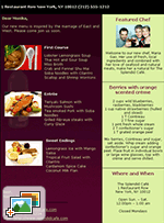 Restaurant Email Template - Menu II