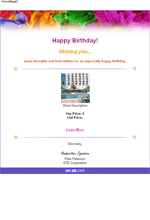 Constant Contact Cheery Postcard Template.
