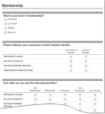 Membership survey template sample