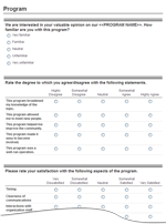 Program survey template sample