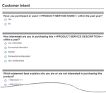 Customer Intent survey template sample