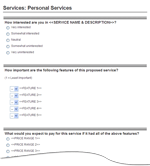 Services: Personal Services survey template sample