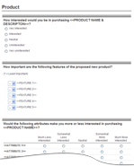 Product survey template sample