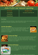 Restaurant Newsletter Template: Casual Dining