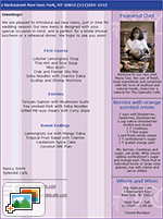 Restaurant Seasonal Template: Menu 