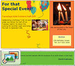 Restaurant Seasonal Template: Single Promotion