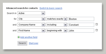 Advanced Contact Search