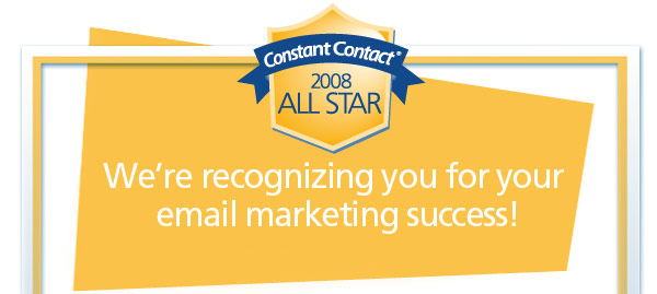 We're recognizing you for your email marketing success!