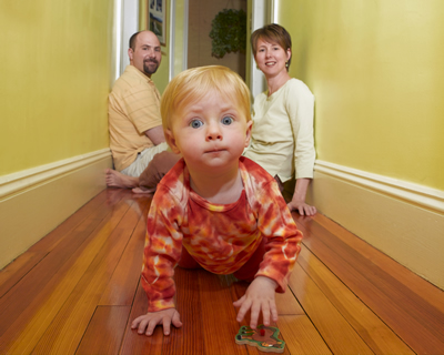 baby crawling