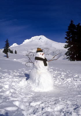snowman in the hills