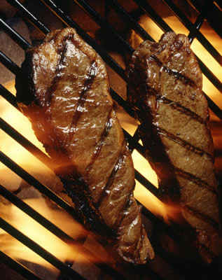 Steaks on Grill