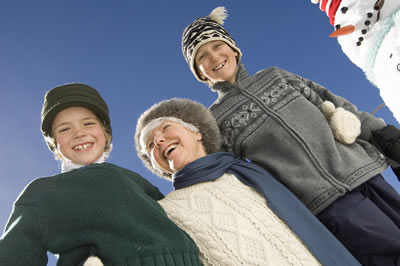Grandmother and grandkids
