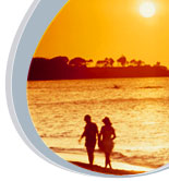 Sunset walk on beach