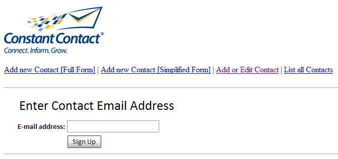 sample upload forms in net getting started with constant constant contact signup form